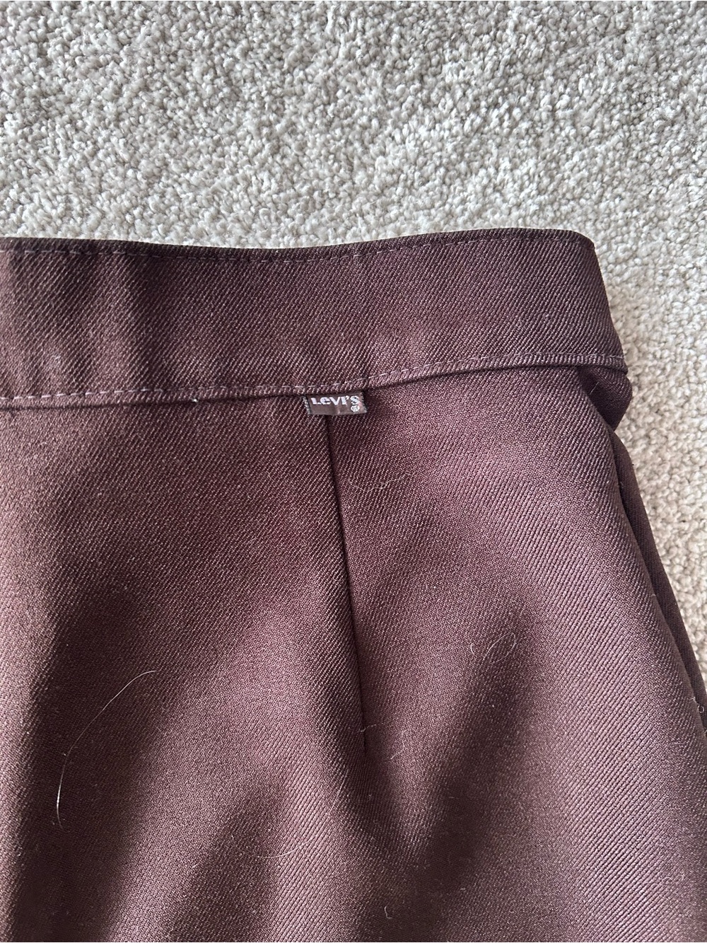 Vintage 70s Levi’s Strauss & Co Chocolate Brown Wide Leg Pants 1970s Retro - Picture 3 of 7